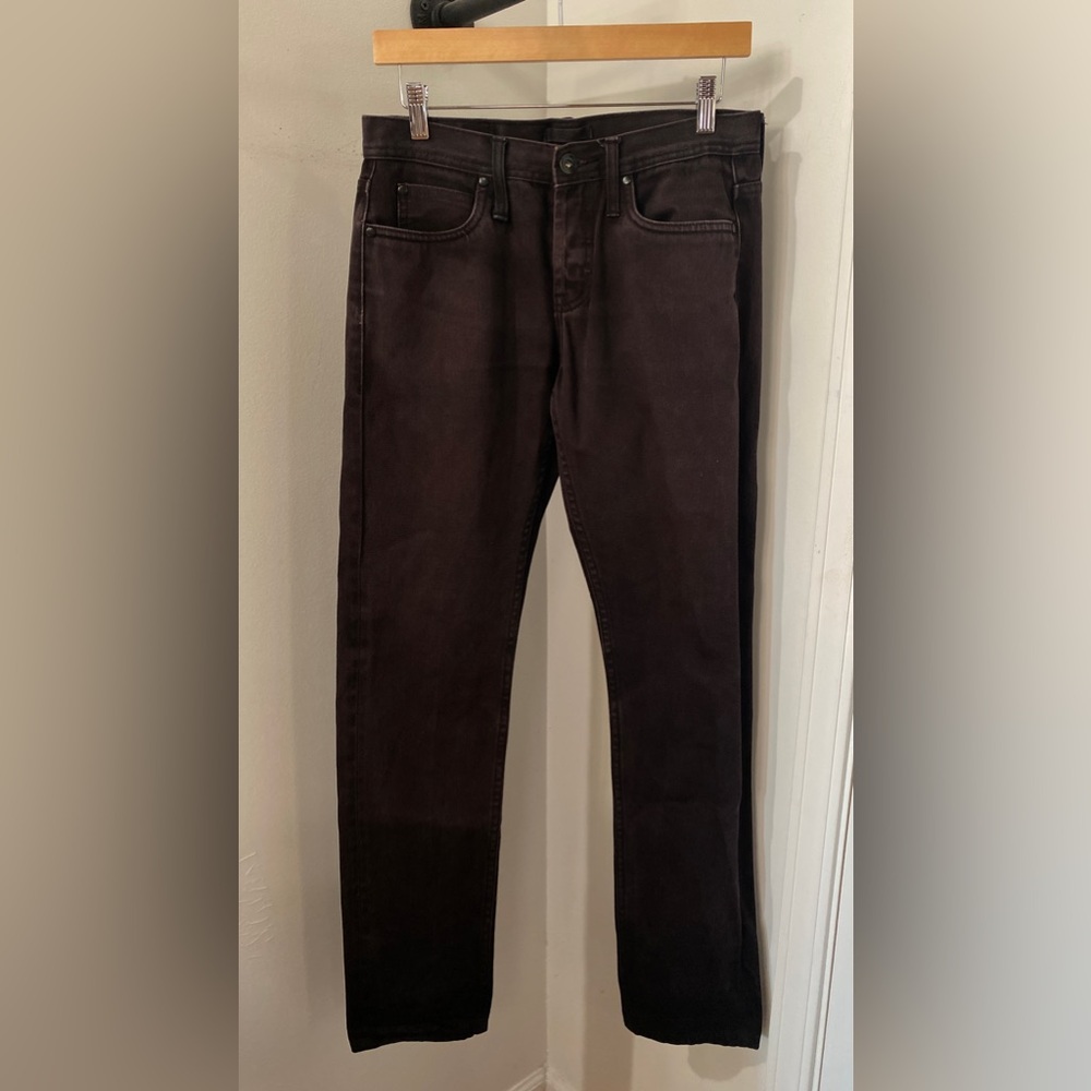 Unbranded Brand Selvedge Denim Men’s Jeans Size 30 Black Button Fly UB155 12.5oz